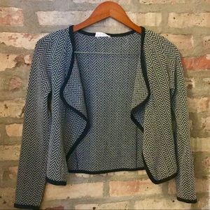 Black & white knit chevron sweater